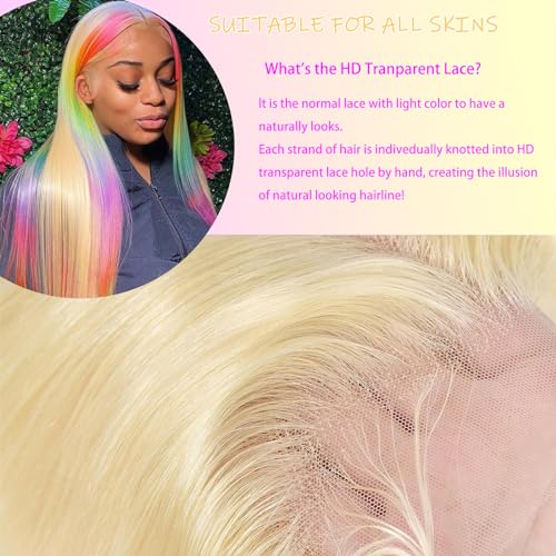 Blonde 20 Inch 100% Human Hair Full Lace Wig for Natural Look - Image 5