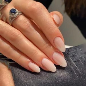 Short Almond Acrylic Nails for Stylish Easy Nail Art, 24 Count