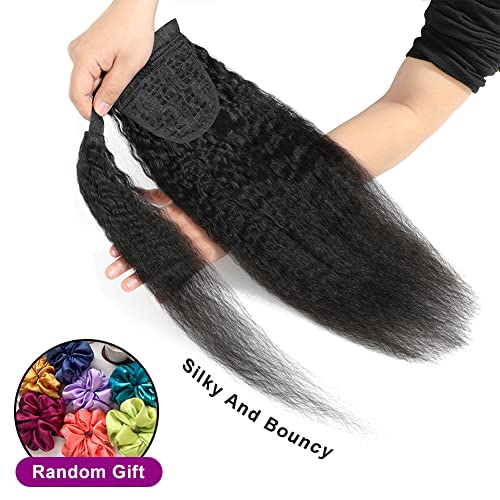 18 Inch Yaki Human Hair Ponytail Extension for Natural Look and Effortless Styling - Image 3