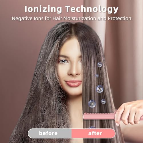 Cordless Heated Hair Brush for Smooth Frizz-Free Styling with Fast Heating Technology - Image 3