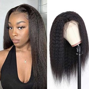 22 Inch Kinky Human Hair Lace Wig for Natural Look and Comfortable Fit