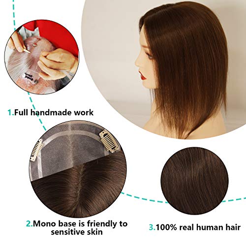 8 Inch Natural Human Hair Wiglet Hairpiece for Effortless Everyday Styling - Image 3