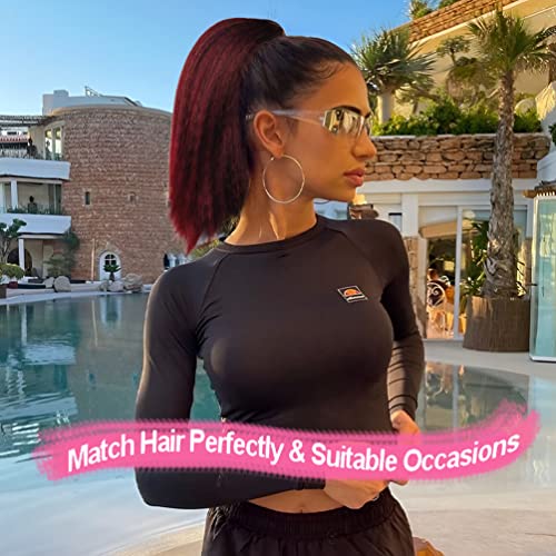 Wavy Human Hair Ponytail ? Wet Look - Image 2