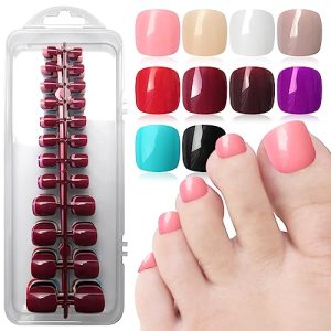 Brown polish for toe nails.