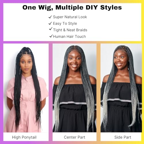 Gray 100% Natural Human Hair Wig - Adjustable Size for Comfortable Wear - Image 4