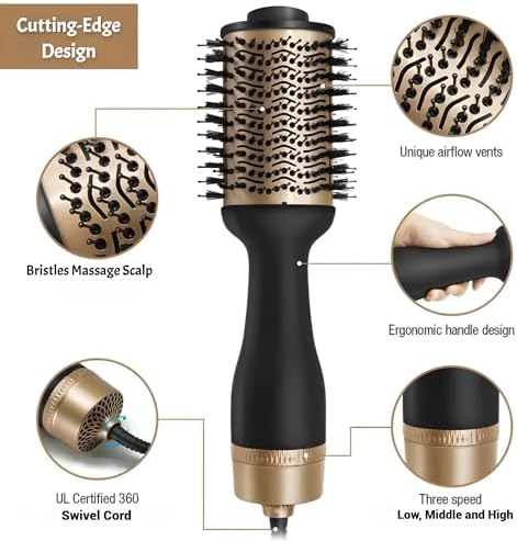 Oval Hair Brush Dryer: 2-in-1 styling tool & dryer. - Image 2