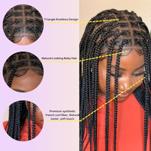 100% Human Hair Knotless Box Braids for Natural Look and Comfortable Wear - Image 2