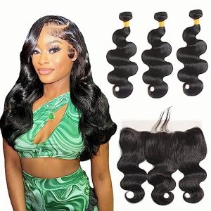 Human hair frontals for natural-looking hairstyles.