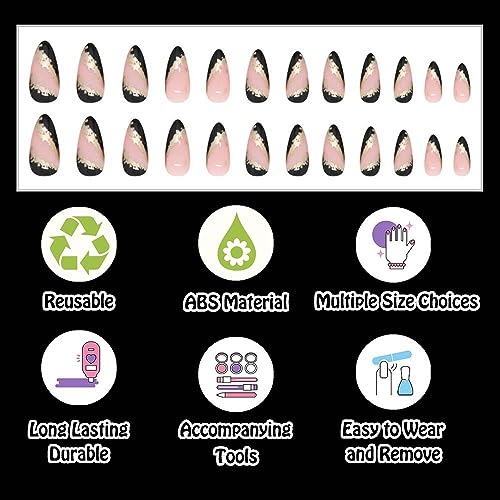 Almond Shape Natural-Looking Acrylic Nails - Image 3