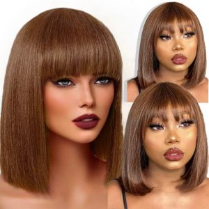 Short Ombre Human Hair Bob Wig 10 Inch