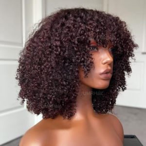22 Inch Purple Human Hair Wig for Women - Natural Feel, High Quality