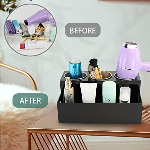 Curling Iron and Blow Dryer Organizer Stand Holder Black - Image 3