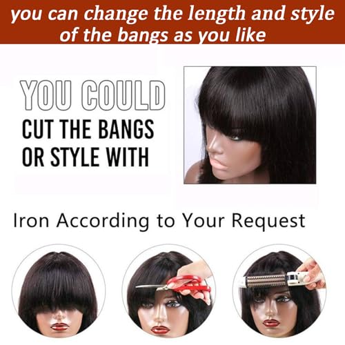 Short Ombre Human Hair Bob Wig 10 Inch - Image 3