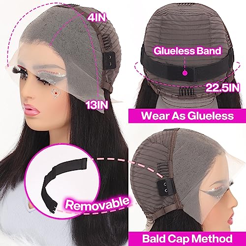 Black human hair wig - straight style - Image 4