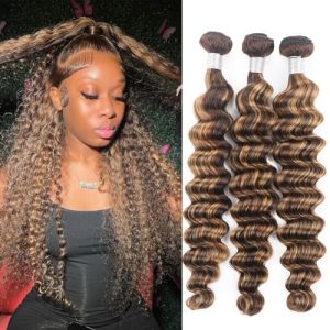 Brown hair bundles for sale.