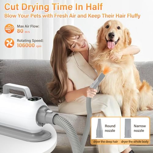 Pet Grooming Vacuum with Brush Attachment for Effortless Cat Hair Removal and Cleaning - Image 3