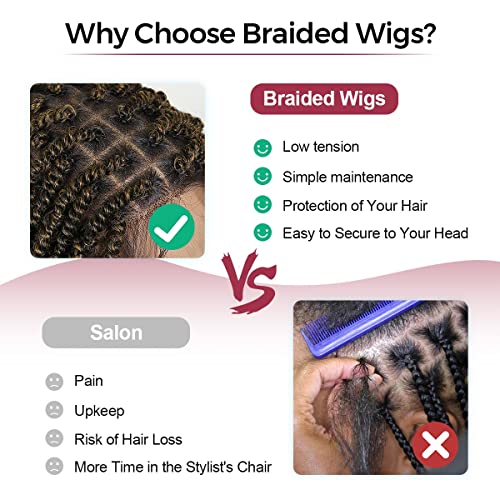 "Short Braided Human Hair Wig" - Image 5