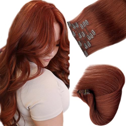 Affordable clip-in human hair extensions.