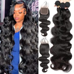 Human Hair Bundles with Closure