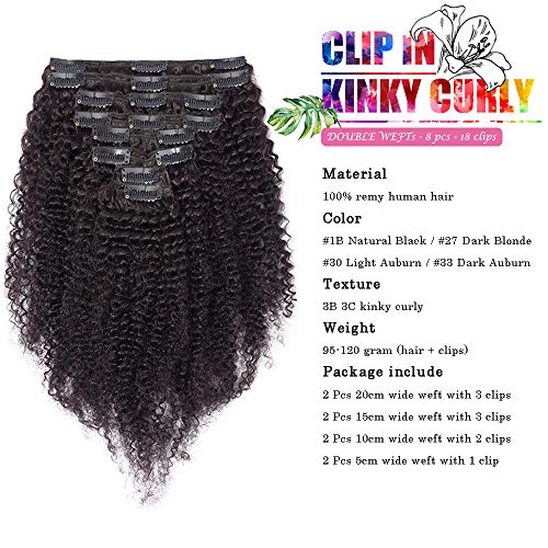 Outre Premium Blend 4C Corkscrew Afro Clip-In Hair Extensions 10 Pieces - Image 2