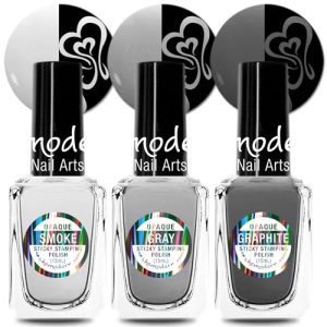 Chic Gray Nail Polish with Trendy Designs - 15ml Bottle