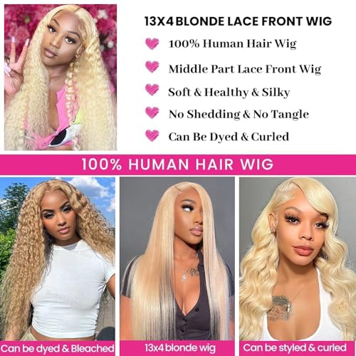 30? Blonde Full Lace Human Hair Wig - Image 2