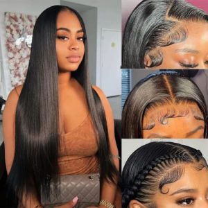 Straight Human Hair Lace Front Wig