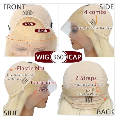 20-Inch Blonde Real Human Hair Wig for Women Natural Look and Feel - Image 5