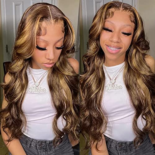 22 Inch Ombre Curly Lace Front Human Hair Wig for Women Natural Look
