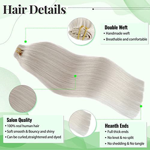 White Clip In Human Hair Extension - Image 2