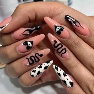 Cow Print Stick On Nails