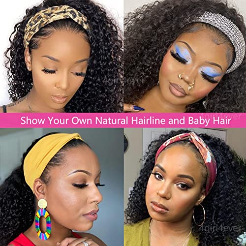 ?Curly Human Hair Headband Wig? - Image 2