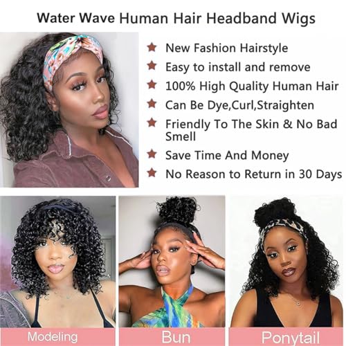 Affordable Human Hair Headband Wig - Image 4