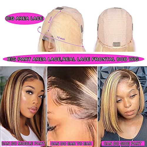 Short Ombre Bob Human Hair Wig - Image 4
