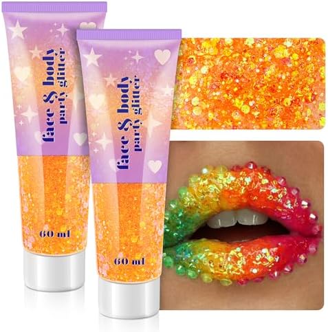 ?Orange Glitter Eyeshadow?