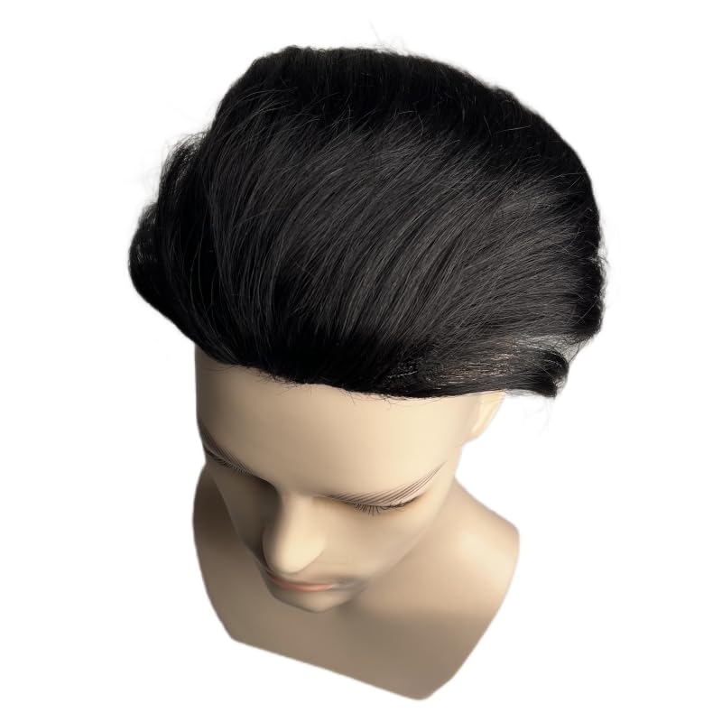 Men's 100% Human Hair Wig Natural Look Comfortable Fit Versatile Styling - Image 3