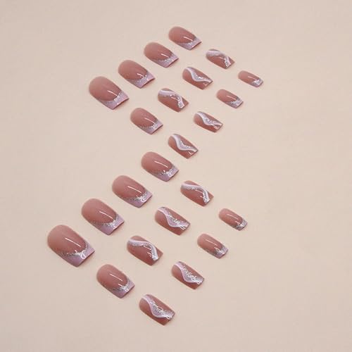 Clear Extra Long Acrylic Coffin Nails Kit with Strong Adhesive Glue 24 Pieces - Image 3