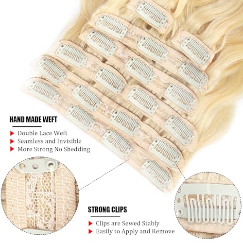 20 Inch Straight Clip-In Human Hair Extensions Natural Look for Effortless Styling - Image 3