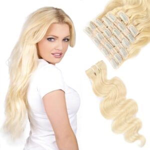20 Inch Straight Clip-In Human Hair Extensions Natural Look for Effortless Styling