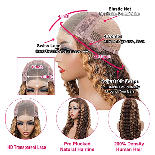 Ash Blonde Ombre Human Hair Wig for Women, Natural Look, Adjustable Size - Image 4