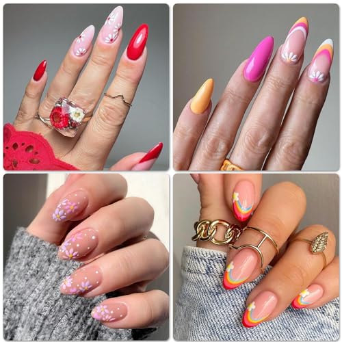 Autumn Acrylic Nails in Fall Colors - Image 6