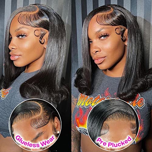 Black human hair wig - straight style - Image 2