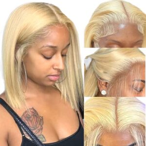 Blonde Short Human Hair Wig