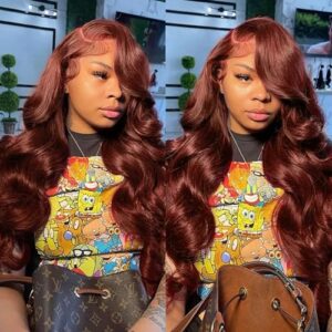 Brown Human Hair Lace Front Wig