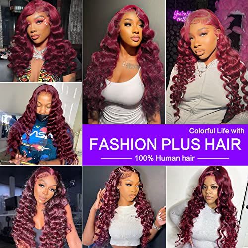 Burgundy Full Lace Human Hair Wig - Image 8