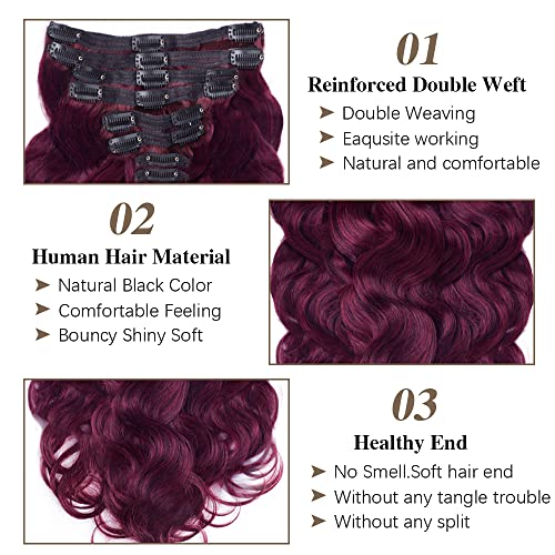 Burgundy Human Hair Extension - Image 3