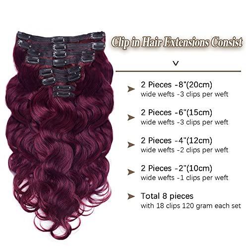 Burgundy Human Hair Extension - Image 2