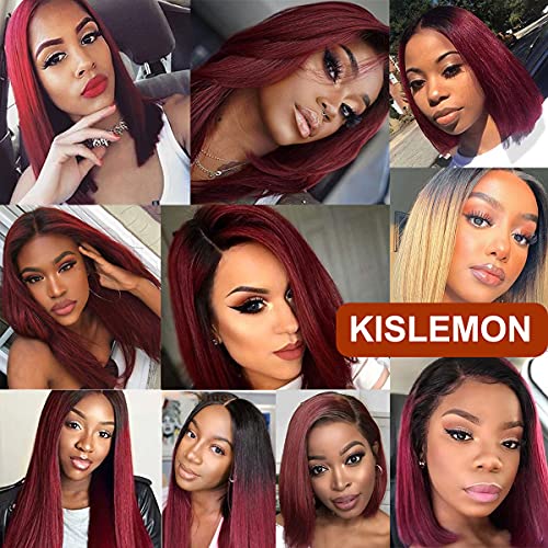 Burgundy Ombre 16 Inch Lace Front Human Hair Wig - Image 7