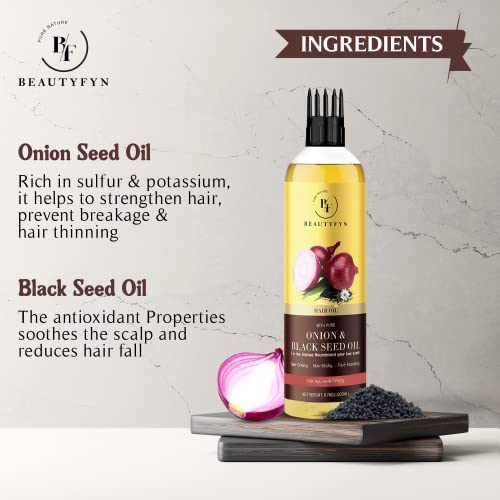 8 oz Castor Oil Onion Juice Hair Treatment for Healthy Growth - Image 2