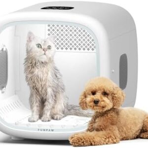 Professional Cat Blow Dryer for Fast Grooming, Adjustable Heat, Compact Design